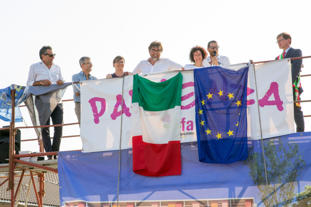 villaggio solidale discorso del presidente Francesco Fossati e delle cooperative